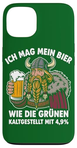 Hülle für iPhone 13 Grünen Politik Bier Wikinger Spruch von Grünen Politik Bierliebhaber Lustige Bier Shirts