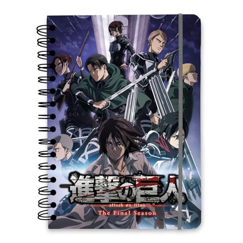 Grupo Erik Bullet Journal Dotted A5 Attack on Titan - Hard Cover Notizblock A5 Ringbuch Notizbuch A5 Dotted Tagebuch für Erwachsene und Kinder mit Ringbindung - Offizieller Attack on Titan Merch Grupo Erik Bullet Journal Dotted A5 Attack on Titan - Hard Cover Notizblock A5 Ringbuch Notizbuch A5 Dotted Tagebuch für Erwachsene und Kinder mit Ringbindung - Offizieller Attack on Titan Merch von Grupo Erik