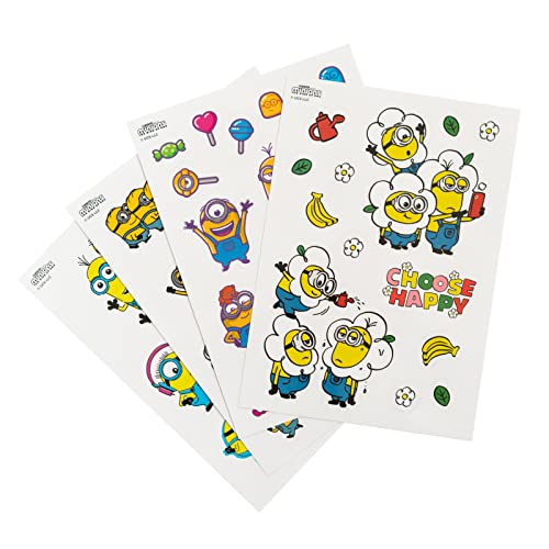 Grupo Erik Gadget Decals - Abziehbild Minions - Sticker Set - wasserdichte und Wiederverwendbare Aufkleber - Die Minions Fanartikel von Grupo Erik