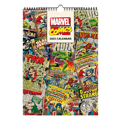 Grupo Erik Marvel Kalender 2025 Wandkalender 2025 - A3 Kalender 2025 Familienplaner 29,7 x 42 cm 12 Monate - Offizieller Marvel Fanartikel von Grupo Erik