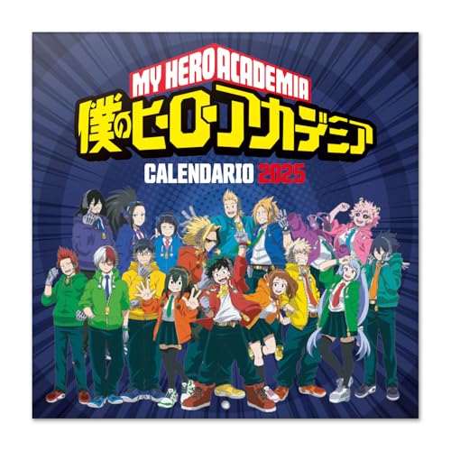 Grupo Erik Wandkalender 2025 - My Hero Academia | 30,5 x 30,5 cm quadratischer Kalender 2025, Wandplaner 2025, Familienplaner Kalender 2025 | My Hero Academia Kalender 2025, My Hero Academia Manga von Grupo Erik