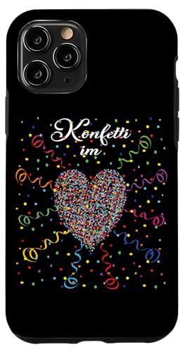 Hülle für iPhone 11 Pro Konfetti im Herzen Köln Rut und Wiess Karnevalskostüm Kostüm von Gruppenkostüm Karneval Kostüm Fasching Köln