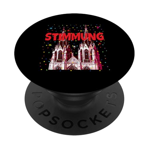 Köln Rut und Wiess Kölner Dom Karnevalskostüm Clown Kostüm PopSockets Klebender PopGrip von Gruppenkostüm Karneval Kostüm Fasching Köln