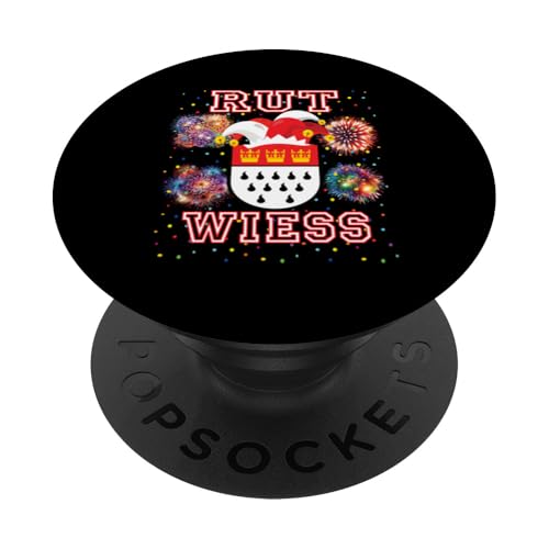 Köln Rut und Wiess Kölner Dom Karnevalskostüm Clown Kostüm PopSockets Klebender PopGrip von Gruppenkostüm Karneval Kostüm Fasching Köln