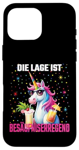 Einhorn Kostüm Köln Karnevalskostüm Unicorn Arbeit Büro Hülle für iPhone 16 Pro Max von Gruppenkostüm Partykostüm Fasching Mädelsabend