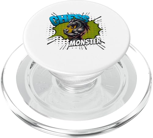 Schachfigur Schach Figur Monster Pferd PopSockets PopGrip für MagSafe von Gruseliges Schachbrett Spiel