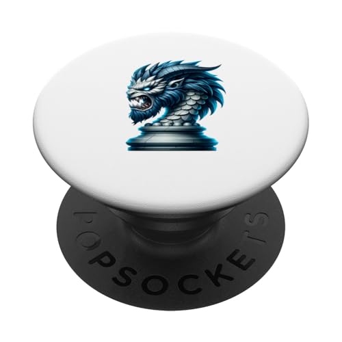 Schachfigur Schach Monster Königin PopSockets Klebender PopGrip von Gruseliges Schachbrett Spiel