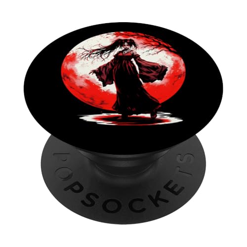 Horror Anime Manga Girl I Gothic Outfit I Japanisches Chibi PopSockets Klebender PopGrip von Gruseliges Yokai Mädchen I Fantasy Kawaii Ästhetik