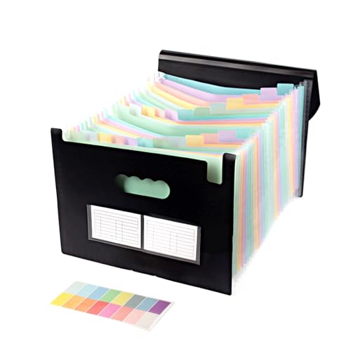 Gsrhzd Sammelmappe A4, Ordner Organizer, 33 * 24cm Wasserdicht Staubdicht Dokumentenmappe A4 mit 25 Fächer, Etiketten, Elastischer Kordelverschluss, Ausziehbare Fächermappe A4 für Hause Büro Schule Gsrhzd Sammelmappe A4, Ordner Organizer, 33 * 24cm Wasserdicht Staubdicht Dokumentenmappe A4 mit 25 Fächer, Etiketten, Elastischer Kordelverschluss, Ausziehbare Fächermappe A4 für Hause Büro Schule von Gsrhzd