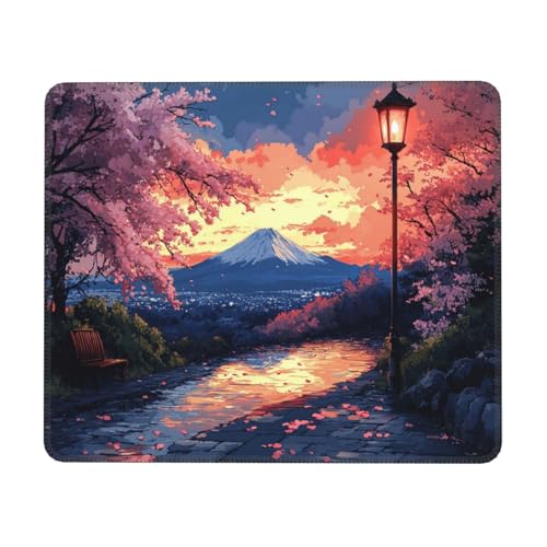 Rosa Baum Mauspad 240 x 200 x 3 mm Gaming Mousepad, Nahtlose Kanten Mouse Pad verbessert Geschwindigkeit und Präzision, Wasserdicht und Rutschfester Gummi Mausmatte für Büro Computer, Laptop WH-687 von Gtohoo