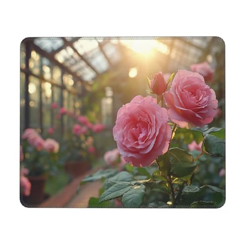 Rosa Landschaft Mauspad 400 x 300 x 3 mm Gaming Mousepad,Nahtlose Kanten Mouse Pad verbessert Geschwindigkeit und Präzision,Wasserdicht und Rutschfester Gummi Mausmatte für Büro Computer,Laptop WH-701 von Gtohoo