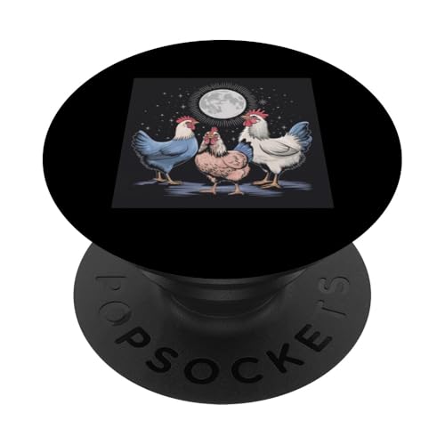 Hühner-Kostüm für Erwachsene, 3 Huhn, heulend auf Mond, Huhn PopSockets Klebender PopGrip von Guess What Chicken Butt T-shirt Roseanne Chicken