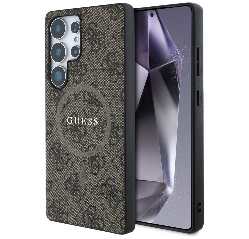 Guess Handyhülle Galaxy S25 Ultra Kunstleder braun MagSafe Logo 6,9 Zoll, Kantenschutz von Guess