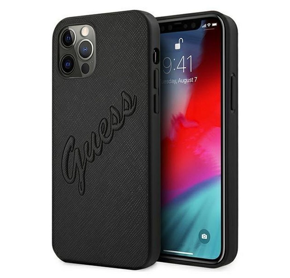 Guess Handyhülle Guess GUHCP12LRSAVSBK iPhone 12 Pro Max 6.7 schwar von Guess