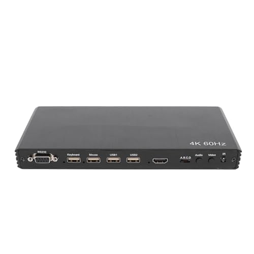 4k HDMI Multiviewer Switch 4x1, Nahtloser HDMI Multi Viewer Switch 4 in 1 Ausgang mit IR-Fernbedienung, 8 Anzeigemodi, 4k 60 Hz für Überwachungskameras, HDTV, PC, Projektoren von Gugxiom