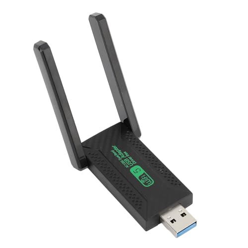 Dualband-USB-WLAN-Adapter, WLAN 1200 Mbit/s WLAN-Dongle, USB 3.0 5,8 G 2,4 G Netzwerkadapter für Desktop-Laptop-PC mit Zwei 5 DBi-Antennen, WLAN-Hotspot-Freigabe von Gugxiom