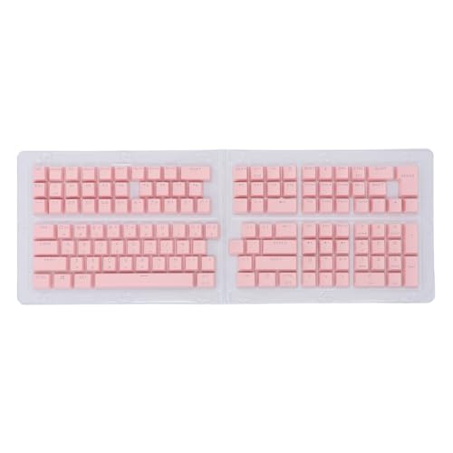 Gugxiom 132 Tasten Koreanische Tastenkappen, OEM-Höhe Tastenkappe Ersatz für 61 62 64 68 72 75 84 87 88 98 100 104 108 Mechanische Tastatur (PINK) von Gugxiom