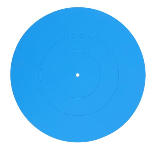 Plattenspieler-Matte, Plattenteller-Slipmat, Gummi-Plattenspieler-Matte, Universell für LP-Plattenspieler, Reduziert Geräusche, Bessere Bassqualität (Blue) von Gugxiom