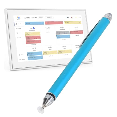 Stiftstift für Touchscreen, Hohe Empfindlichkeit 2 in 1 Kapazitiver Stiftstift, Doppelt mit Zwei Tipps für Digitale Kalender- und Touchscreen -Anwendungen (hellblau) von Gugxiom