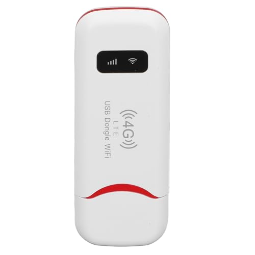 Tragbarer 4G-WLAN-Hotspot für Reisen, 4G-LTE-USB-Modem, Tragbares WLAN mit 150 Mbit/s, Verbindung von Bis zu 8 Geräten für Mobiltelefone, PC, Standard-SIM-Kartensteckplatz von Gugxiom