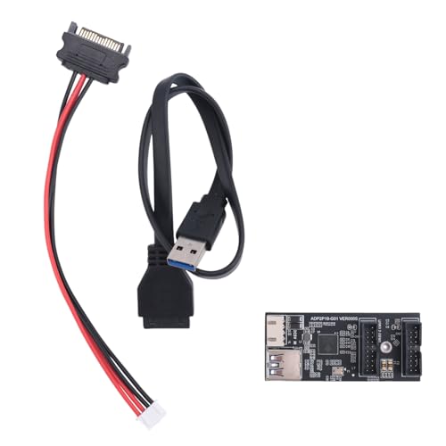 Guihydur 19Pin auf Typ E + 19Pin Motherboard 1 auf 2 Splitter USB 3.2 Hub Adapter A-Key 19Pin auf Dual 19P Erweiterungskartenteil von Guihydur