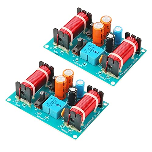 Guihydur 2X 150W Lautsprecher Frequenzweiche 3 Wege Hoch-Niedrig 4-8 Ohm Frequenzweiche für Lautsprecher von Guihydur