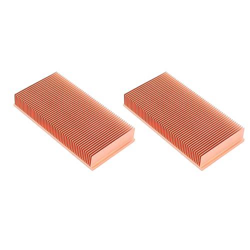 Guihydur 2X Kupferkühlkörper 100X50X15mm Skiving Fin Kühlkörper Kühler für Elektronischen RAM Chip LED VGA Kühler von Guihydur