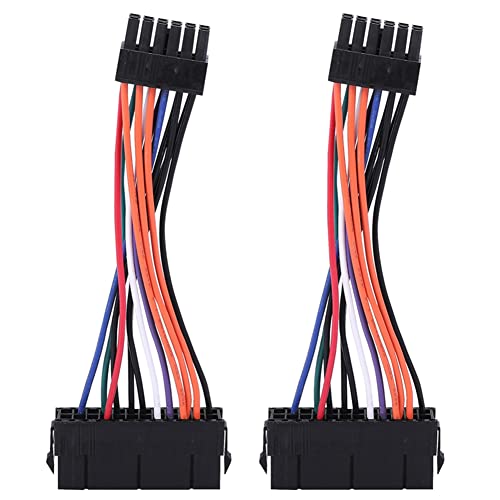 Guihydur 2X Netzteil ATX 24Pin Weiblich zu 12Pin Male Netzteil Sleeved Kabel Schnur 18AWG Draht Fuer Q87H3-Q87H3 AM Q87 von Guihydur