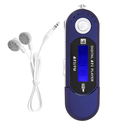 Guihydur MP3-Player MP3-USB-Player mit Kopfhörer 8 GB, Tragbar mit LCD-Bildschirm zum Gehen und (Blau) von Guihydur