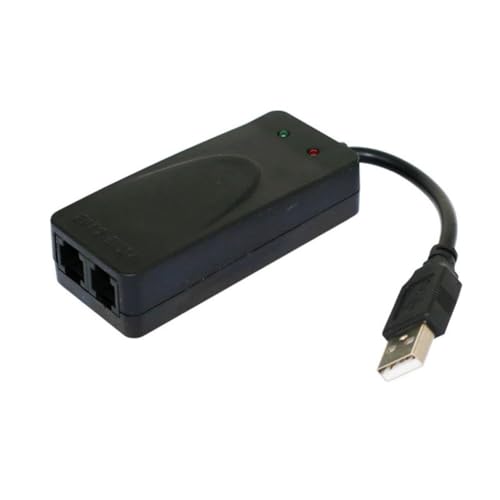 Guihydur USB-Faxmodem Dual Port USB2.0 56K V.92 V.90 Externer Modemtreiber für Win 7 8 10 XP Empfangen und Senden Von Faxen auf Dem Computer von Guihydur