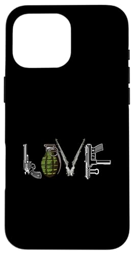 Hülle für iPhone 16 Pro Max Pistole, Waffe und Kugeln von Gun or Weapon Apparel & Accesories