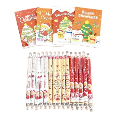 Weihnachts-Schulbedarf, Weihnachts-Schreibwaren-Set, Klassenbelohnung, Schreibwaren-Set, lustiges Kinder-Schreibwaren-Set, Lernmaterialien, Spielzeug, Weihnachtsmotiv-Schreibwaren für Kinder von Gungtj