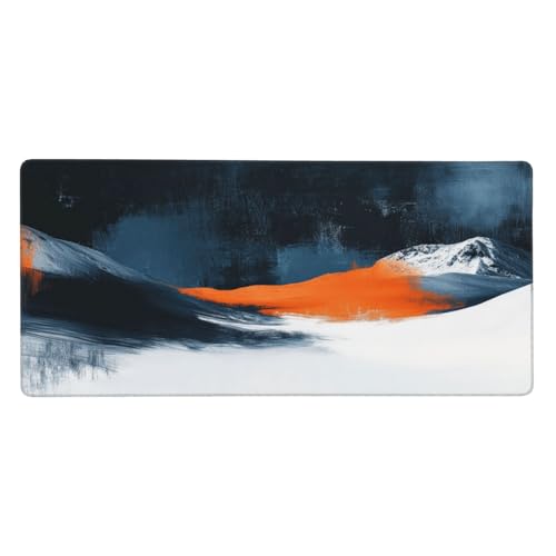 Gaming Mauspad Grün, Groß Mousepad Landschaft Mousepad XXL 600x300x3mm, Genähte Kanten Mousepad Gaming Zubehör, Mousepad mit rutschfeste Gummibasis, Home Room Office Desktop Dekoration, Geschenk von Guofuos