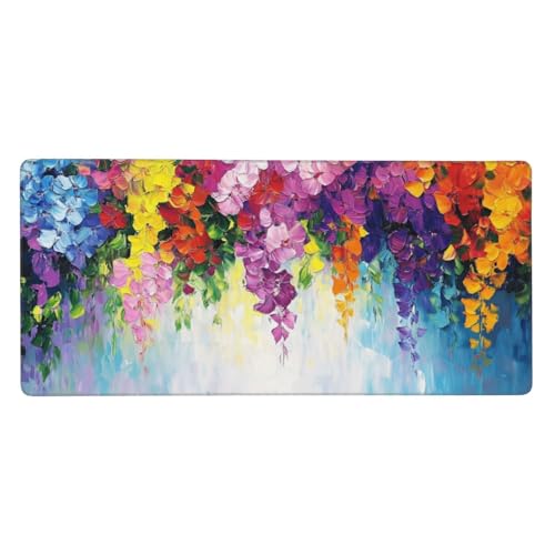 Gaming Mauspad Sonnenuntergang, Groß Mousepad Landschaft Mousepad XXL 1000x500x3mm Genähte Kanten Mousepad Gaming Zubehör Anti-Rutsch Gummi Basis Mauspad.Home Zimmer Büro Deko, Geschenk Frauen -LL208 von Guofuos