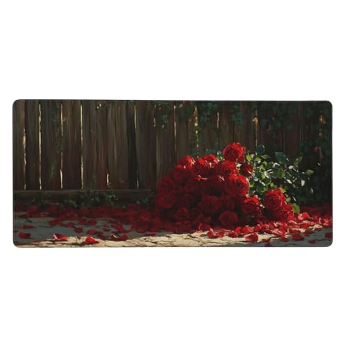 Gaming Mauspad Sonnenuntergang, Groß Mousepad Landschaft Mousepad XXL 600x300x3mm Genähte Kanten Mousepad Gaming Zubehör, Anti-Rutsch Gummi Basis Mauspad.Home Zimmer Büro Deko, Geschenk Frauen -LL187 von Guofuos