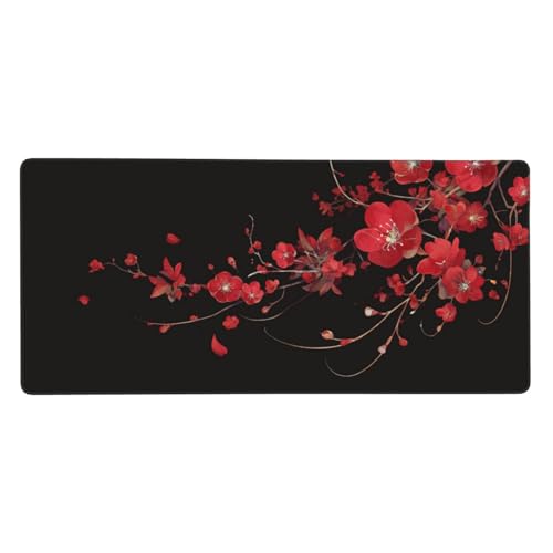 Mousepad Rosa Schreibtischunterlage Gold, Mousepad Gaming Zubehör mit Anti-Rutsch und Wasserdicht Genähte Kanten.Gummibasis für Verbesserung der Spielgenauigkeit und -Geschwindigkeit, Geschenke Männer von Guofuos