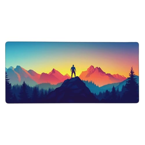 Mousepad Rosa Schreibtischunterlage Niedlich 1200x600x3mm Gaming Zubehör Für Mousepad Verbesserung Der Spielgenauigkeit Geschwindigkeit, Die Kanten Nähen Rutschfeste Gummibasis, Geschenke Männer-LL180 von Guofuos