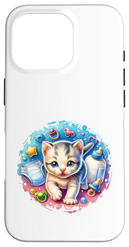 Kleinkind Kuschel Katze Baby Knuddel Mieze Windel Kätzchen Hülle für iPhone 16 Pro von Gute Nacht Schlafkleidung