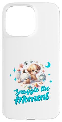 Kleinkind Kuschel Welpe Baby Knuddel Hund Windel Hündchen Hülle für iPhone 15 Pro Max von Gute Nacht Schlafkleidung