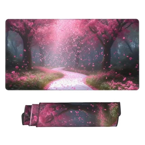 Gaming Mauspad, Mauspad XXL 1200 x 600 x 3 mm Mousepad Cherry Tree Mauspad Gaming Zubehör mit Anti Rutsch Basis Mouse Pad Wasserdicht und Langlebig für Maus und Tastatur, Home Dekoration m-1217 von Guuogxan