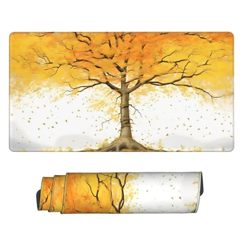 Mauspad Autumn Trees Mouse Pad, Desk Mat 800x400 mm Groß Mousepad, Gaming Mauspad with Anti-Slip Rubber Base, Waterproof&Durable Mousemat Extended XXL Mouse Pad for Office Desk Decor, Gifts z-883 von Guuogxan