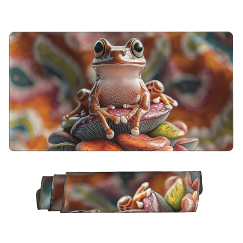 Mauspad frog Mouse Pad, Desk Mat 1200x600 mm Groß Mousepad, Gaming Mauspad with Anti-Slip Rubber Base, Waterproof&Durable Mousemat Extended XXL Mouse Pad for Office Desk Dekoration, Gifts z-862 von Guuogxan