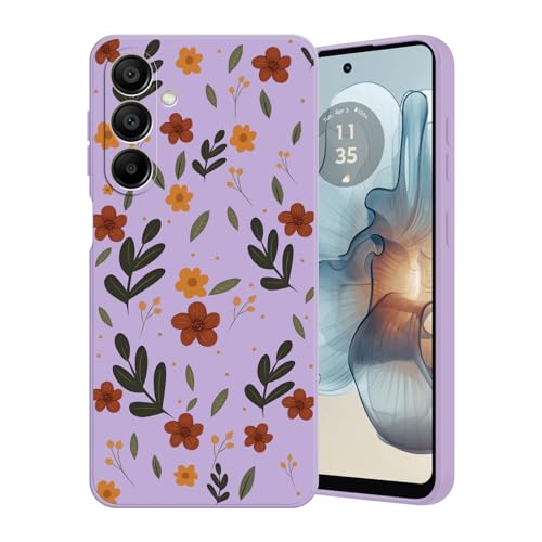 Guxira Handyhülle für Samsung Galaxy A14 5G / 4G Blumen Muster Design Slim Hülle Stoßfest Kratzfest Silikon Case Staubdicht Mädchen Schutzhülle Niedliche Soft Hülle Cover, Rote Blumen von Guxira