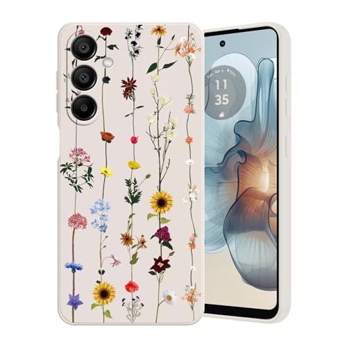 Guxira Handyhülle für Samsung Galaxy A55 5G Blumen Muster Design Hülle Stoßfest Kratzfest Silikon Case Staubdicht Mädchen Schutzhülle Niedliche Soft Hülle Cover, Blumenrebe von Guxira