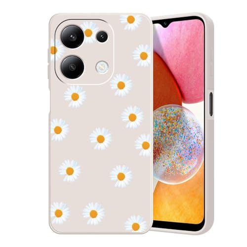 Guxira Handyhülle für Xiaomi Redmi Note 13 5G Blumen Muster Design Hülle Stoßfest Kratzfest Silikon Case Staubdicht Mädchen Schutzhülle Niedliche Soft Hülle Cover, Gelbe Gänseblümchen von Guxira