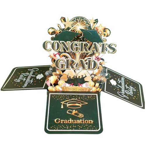 Gvblkq Pop Up Congrats Grad Card, Graduation Pop Up Card, Funny Graduation Congratulations Card, Happy Graduation Pop Up Card, Congrats Grad Pop Up Card, Graduation Celebration Card, Unique Graduati von Gvblkq