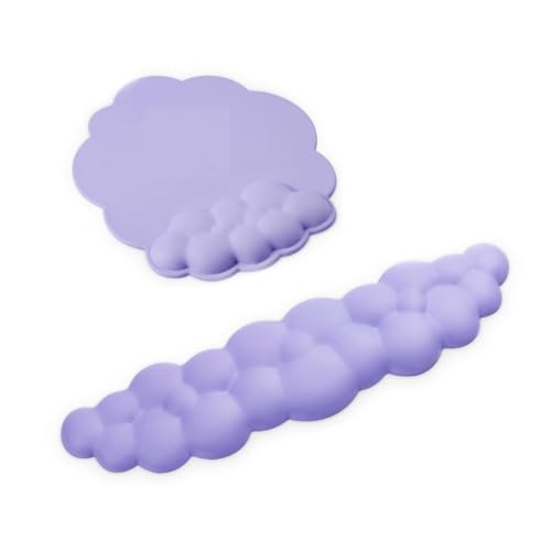 Gvvsjgdbis Cloud-Handgelenkauflagen-Set, Ergonomische Tastatur-Handgelenkauflage, Maus-Handgelenkauflage, Computer-Gaming-Handgelenkauflage, Rutschfeste Basis, Einfache Installation, Einfach zu Bedien von Gvvsjgdbis