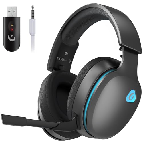 Gvyugke 2.4GHz Wireless Gaming Headset für PC, PS5, Mac, Switch, 7.1 Surround Sound, Bluetooth 5.3 Kabelloses Gaming Kopfhörer mit mikrofon, 3.5mm Wired Mode Headset für Xbox-Serie von Gvyugke