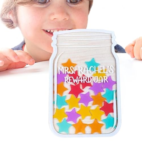 Gwtdtoad Kinder-Belohnungsglas - 25-teiliges Star-Jar-Belohnungssystem,Belohnungsgläser für Kleinkinder als Tools für das Klassenzimmermanagement, Belohnungstabelle für Kinder, um gute Gewohnheiten zu von Gwtdtoad