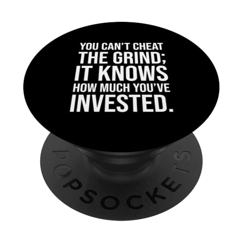 Can't Cheat The Grind – Fitnessstudio, Hektik, Erfolg Motivierend PopSockets Klebender PopGrip von Gym, Hustle and Success Motivational Gifts